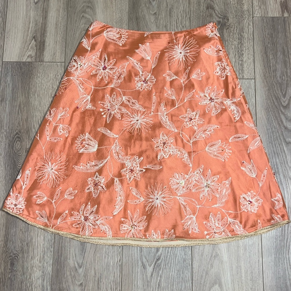 STUNNING Embroidered Midi Skirt Size 6